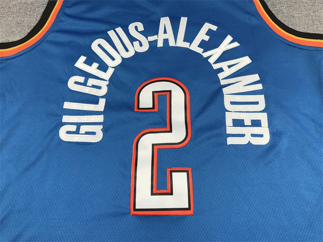 Custom Blue Oklahoma City Thunder Jersey