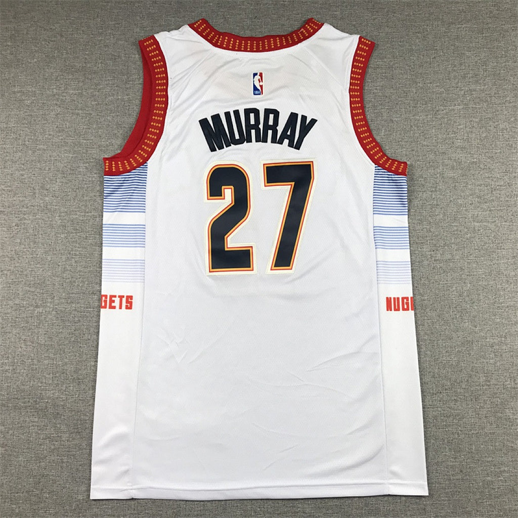 Custom White Denver Nuggets Jersey