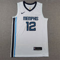 Custom White Memphis Grizzlies Jersey