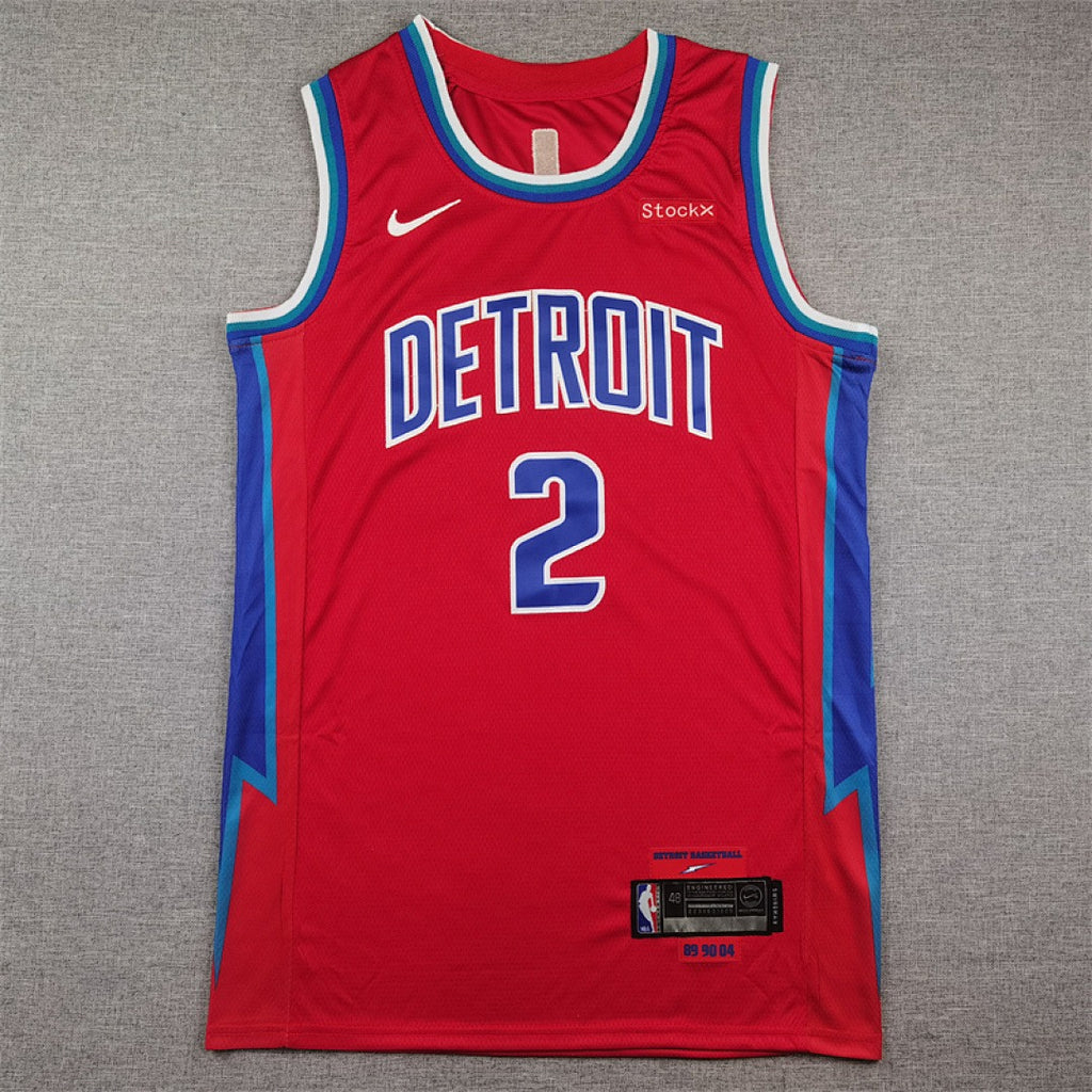 Custom Red Detroit Pistons Jersey