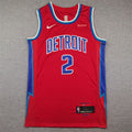 Custom Red Detroit Pistons Jersey