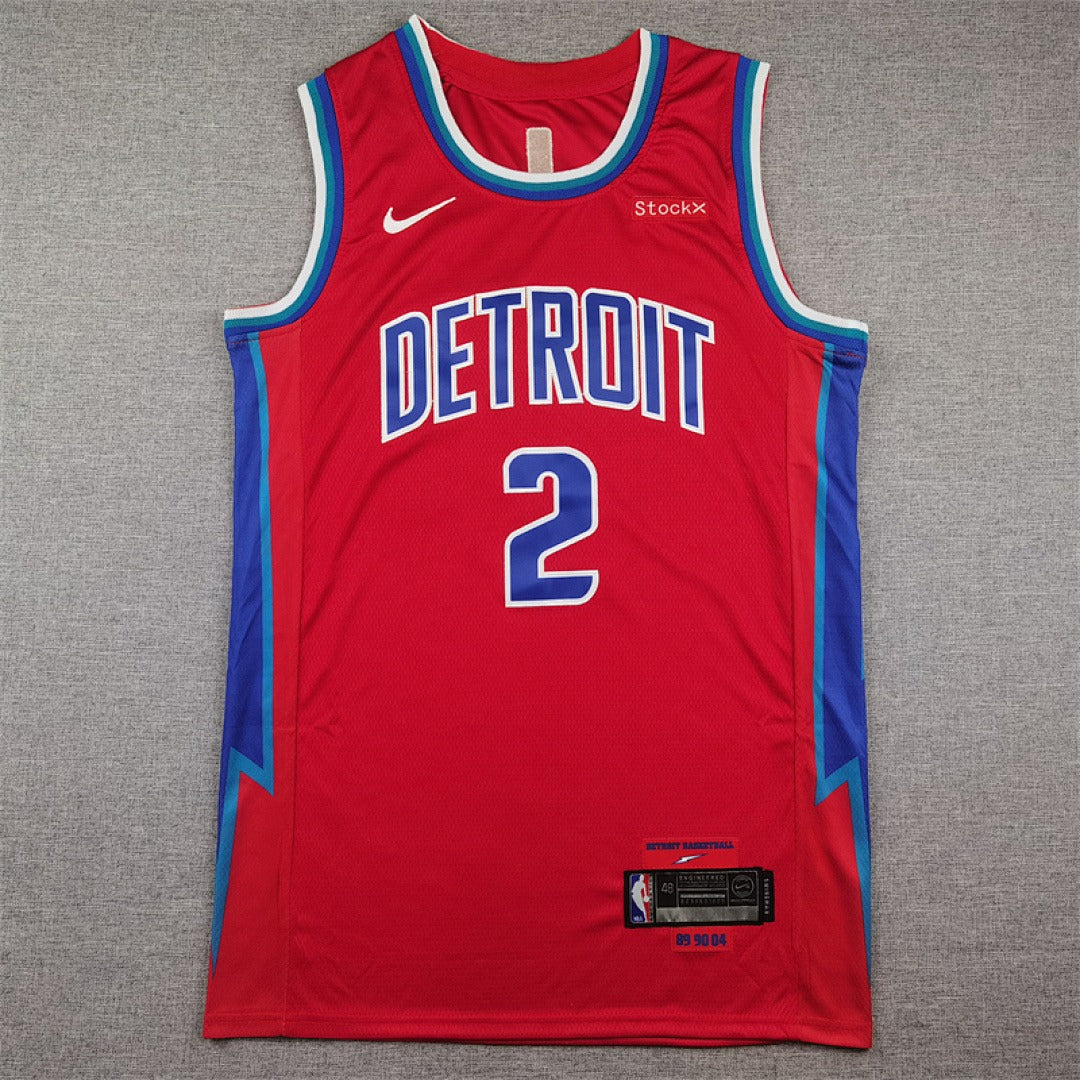 Custom Red Detroit Pistons Jersey