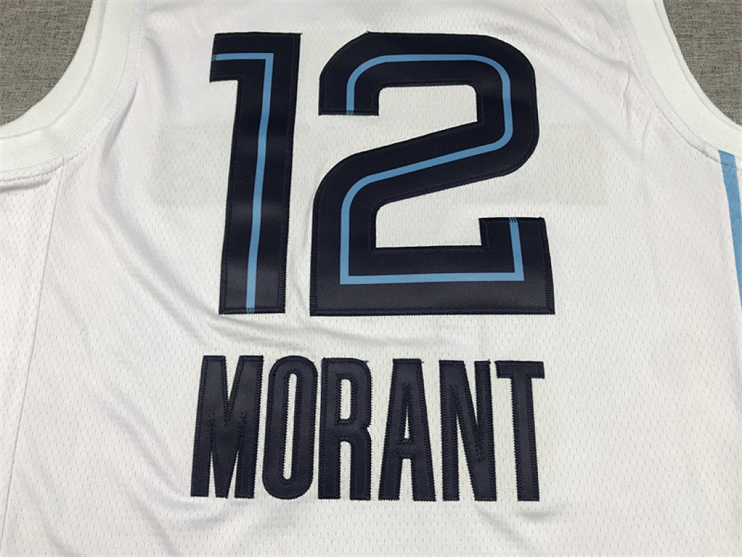 Custom White Memphis Grizzlies Jersey
