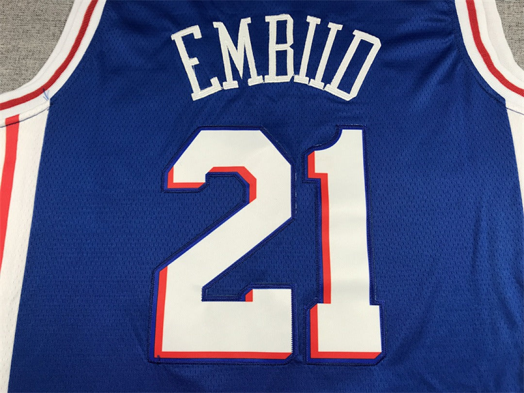 Custom Blue Philadelphia 76ers Jersey
