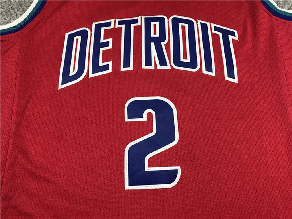 Custom Red Detroit Pistons Jersey