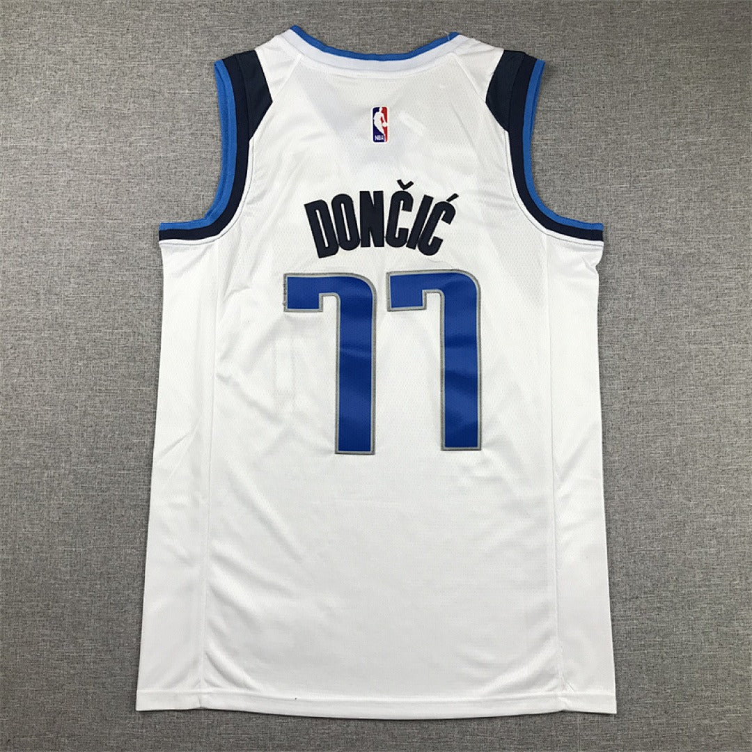 Custom White Dallas Mavericks Jersey