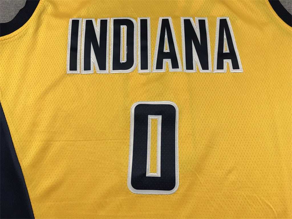 Custom Yellow Indiana Pacers Jersey