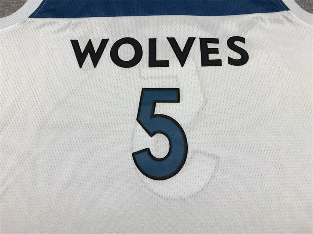Custom White Minnesota Timberwolves Jersey