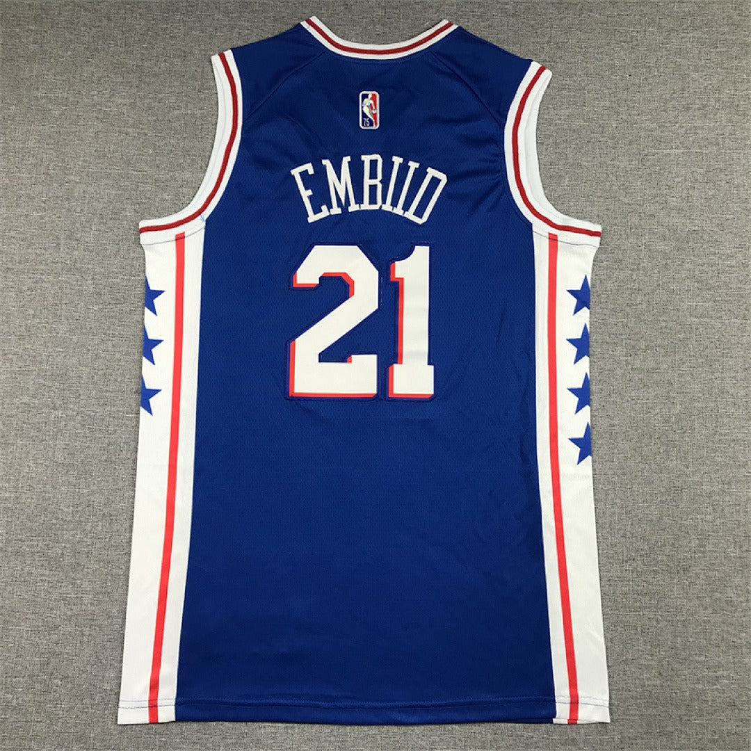 Custom Blue Philadelphia 76ers Jersey