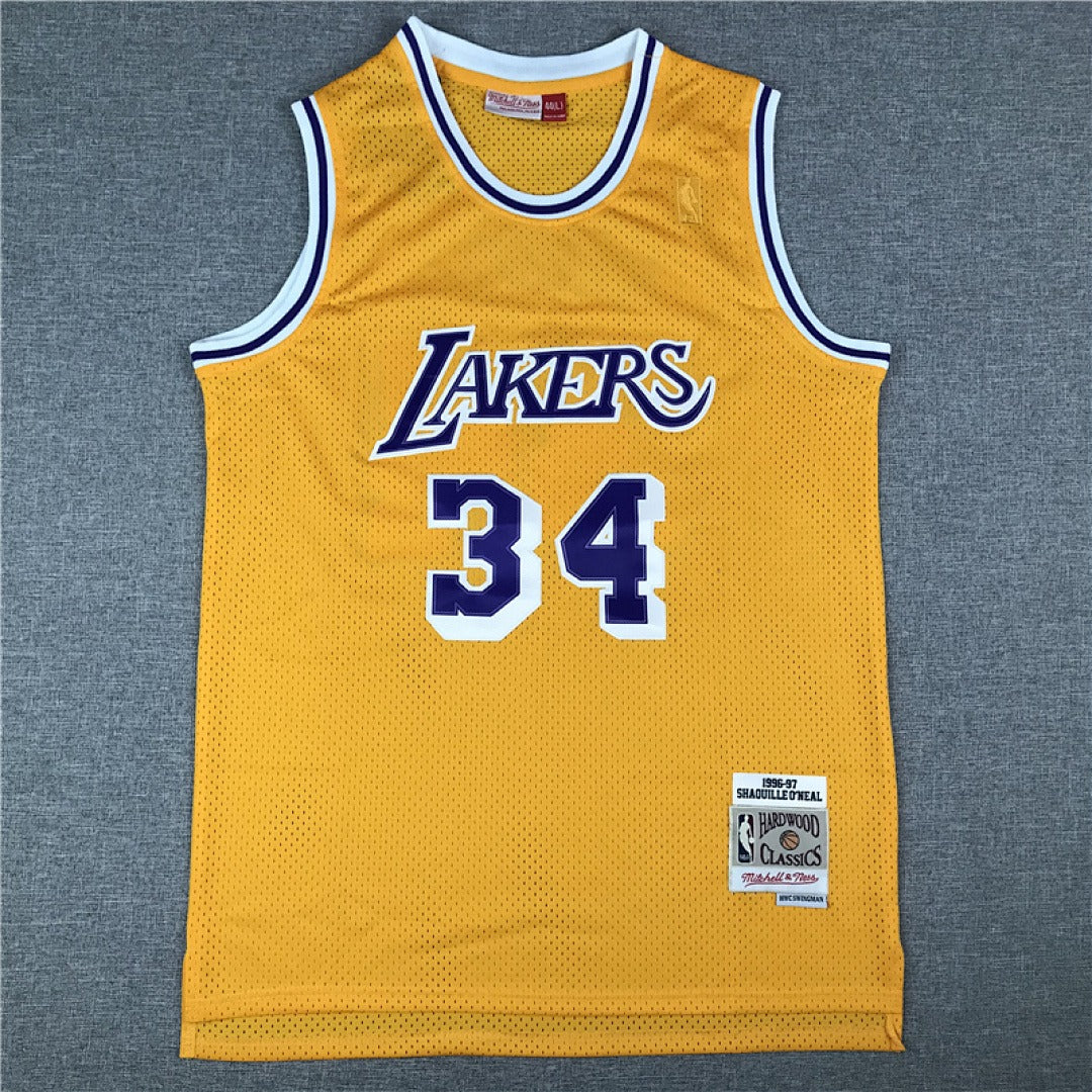 Custom Yellow Los Angeles Lakers Jersey