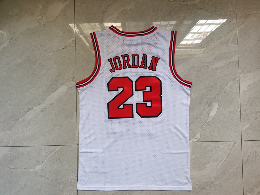 Custom White Chicago Bulls Finals Jersey
