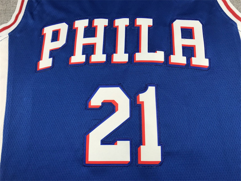 Custom Blue Philadelphia 76ers Jersey